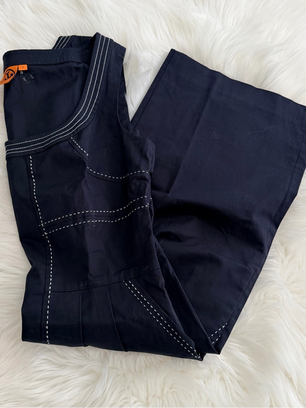 Tory Burch Navy Square-Neck Sleeveless Mini Dress - Picture 7 of 10